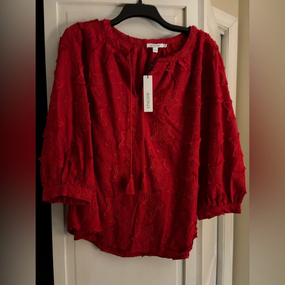 Chicos new never worn red blouse NWT